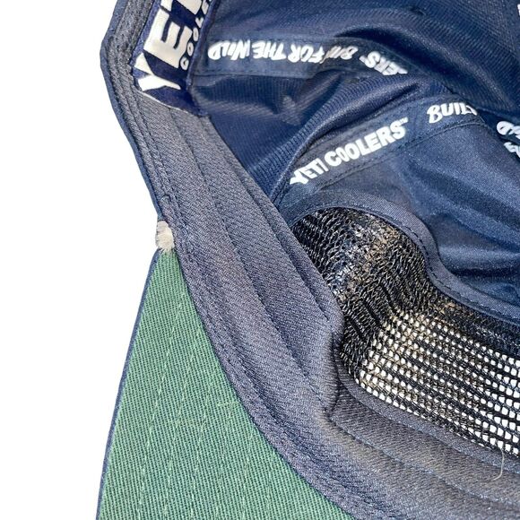 Yeti Coolers Baseball Cap Hat Snapback Trucker Embroidered Built Wild Blue White - Picture 6 of 12